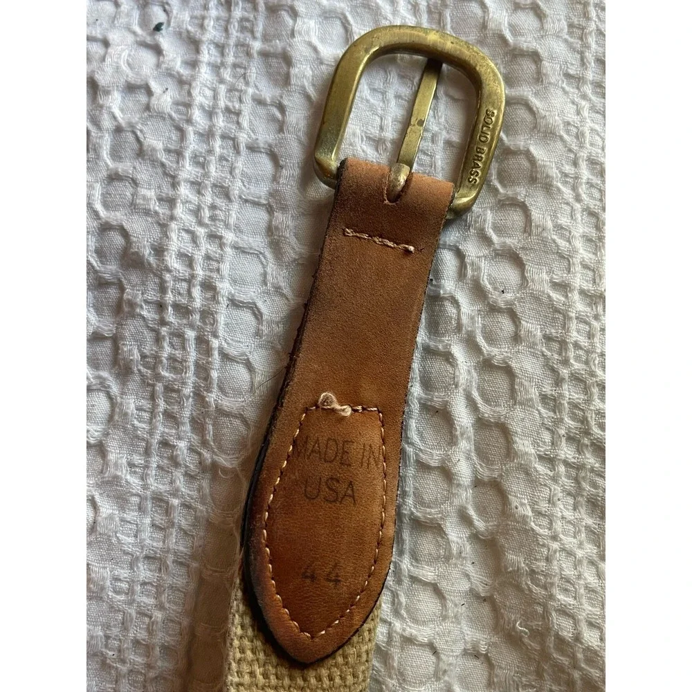 Zep Pro Leather Brass Buckle Embroidered Fish  Belt -44